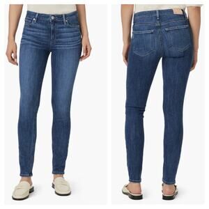 [Paige] Hoxton Ultra Skinny Mid Rise Medium Wash Stretch Woodrow Jeans Size 27